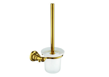 Хромная отделка ванной туалетная щетка держатель Золотая твердая металлическая основа