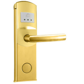 Современная электронная дверь из цинкового сплава с открытым ключом с золотой отделкой