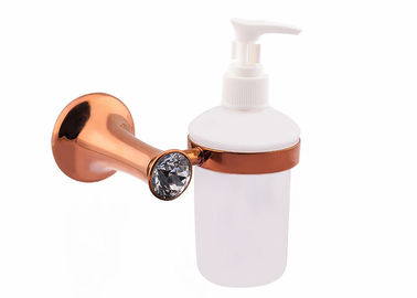 Подъемник для мыла для ванных аксессуаров Цинковая сплав и кристаллическая пластина Розовое золото