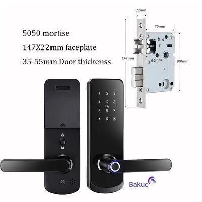 Огнестойкость CE EN1634-1 EN14846 Сертифицированный дверной замок с отпечатком пальца с одноразовым паролем, временным паролем и eKey для доступа в любом месте или любому человеку