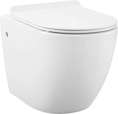 Бесшовный настенный подвешенный туалет блестящий белый с формальдегидом мочевой железы