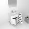 Белый массивный деревянный ванный шкафы / раковины шкафы