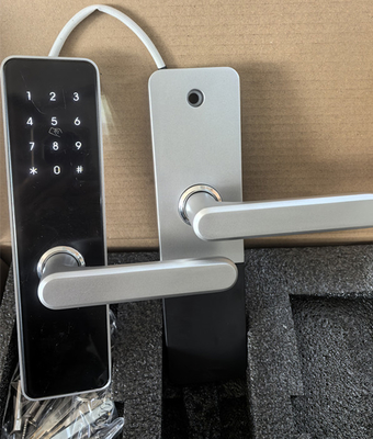 Умный дверной замок с отпечатками пальцев, Bluetooth Wi-Fi черный / серебряный для безопасности