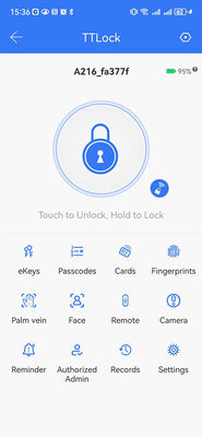 Видео Кошачий глаз Пальмовая вена / Отключающее лицо Wifi Smart Lock Алюминиевый IP65