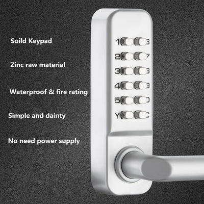 Дверной замок перестановной комбинации цинка Keyless 142 x 42 x 26 Mm