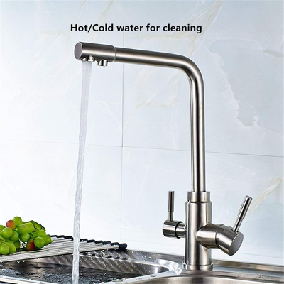 3 в 1 палубе нержавеющей стали H330 XW200mm Faucet очистителя воды латунной установил