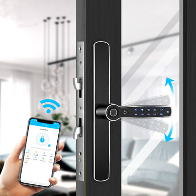 FPC отпечаток пальца замок Сдвижной дверной замок Bluetooth Цинковая сплав ручка